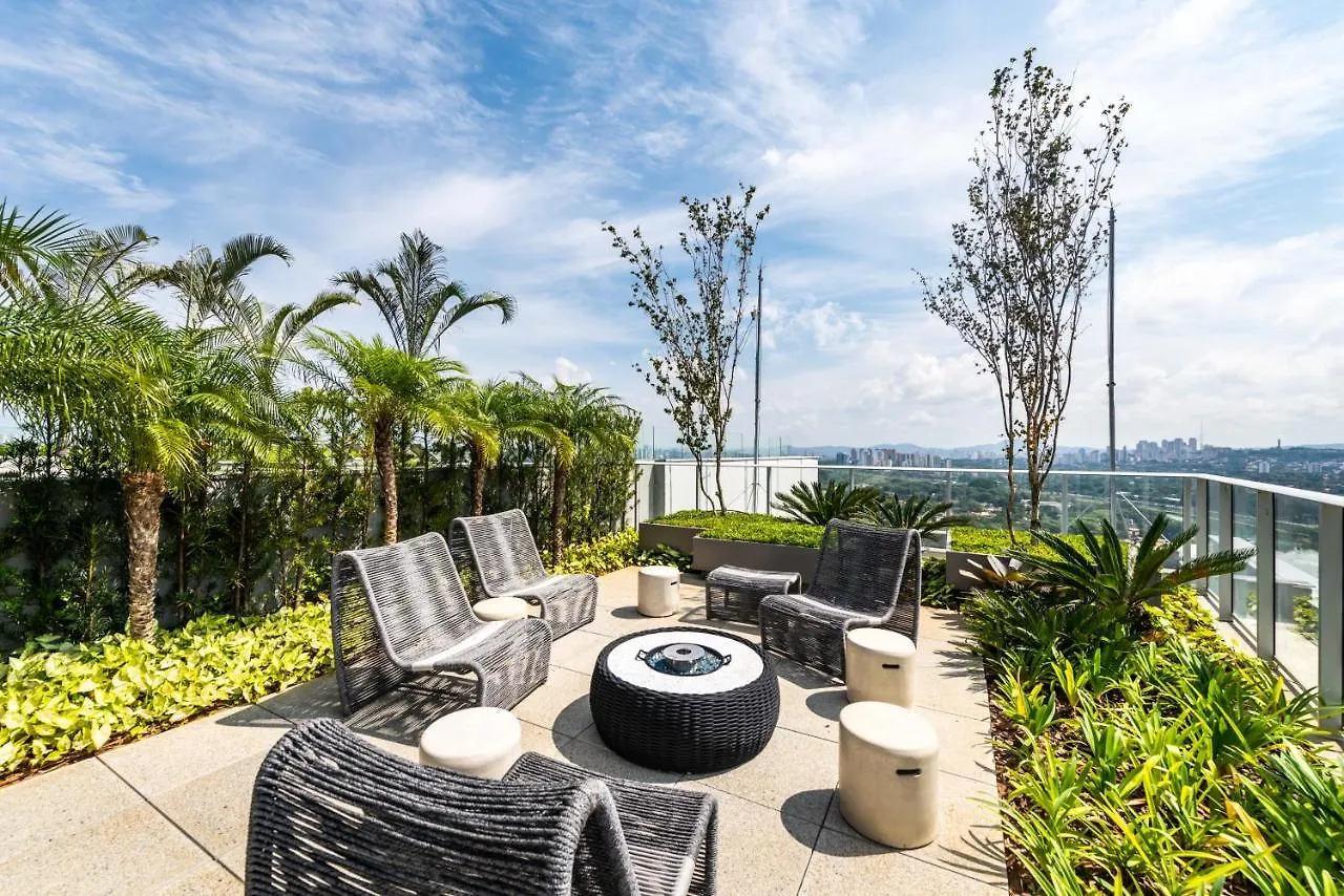 Daire Riverone 23O Andar - Apartamento Ultra Moderno De Luxo 2 Dorm + 2 Banheiros Piscina Borda Infinita Sao Paulo Brezilya