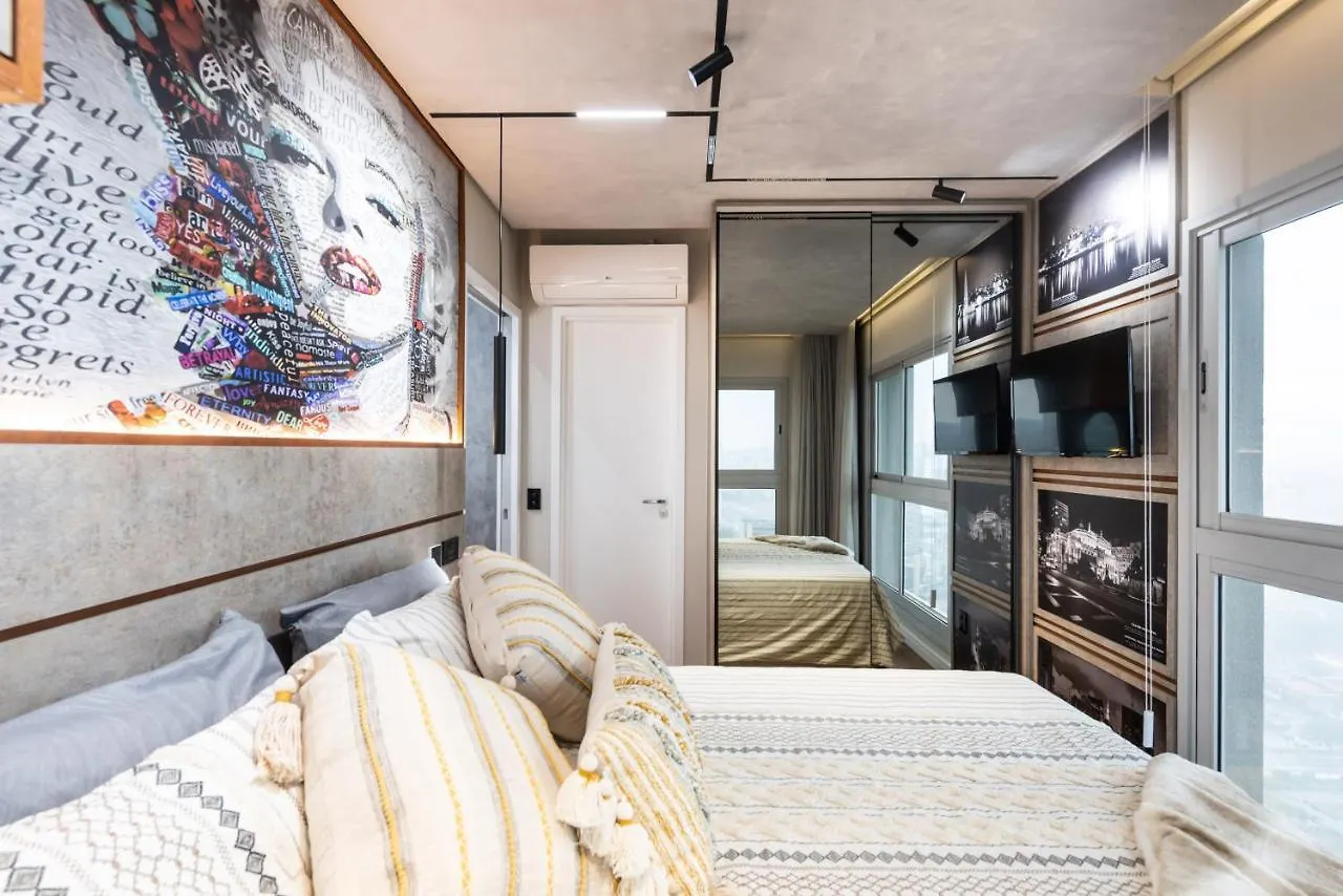 Riverone 23O Andar - Apartamento Ultra Moderno De Luxo 2 Dorm + 2 Banheiros Piscina Borda Infinita Sao Paulo